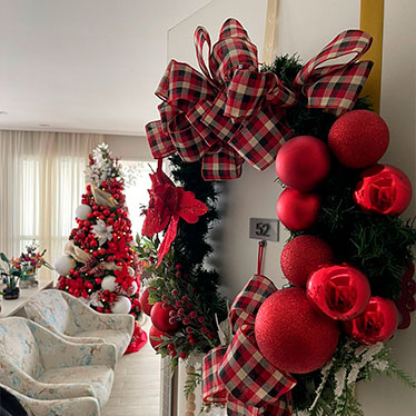 locação de árvore de Natal + lar deco